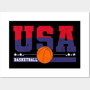 USA Basketball // Logo type // Retro // Grunge Posters and Art